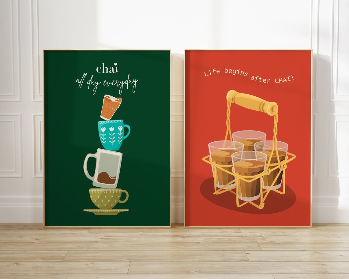 Chai Art Print, Indian Kitchen Wall Art - Image 4