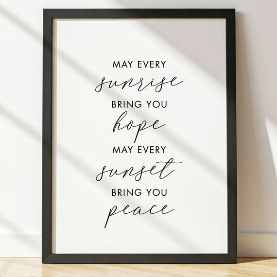 May Every Sunrise Bring You Hope Motivational Poster