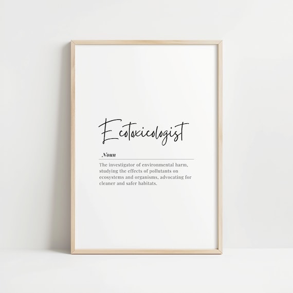 Ecotoxicologist Definition Noun Typography Office Wall Poster