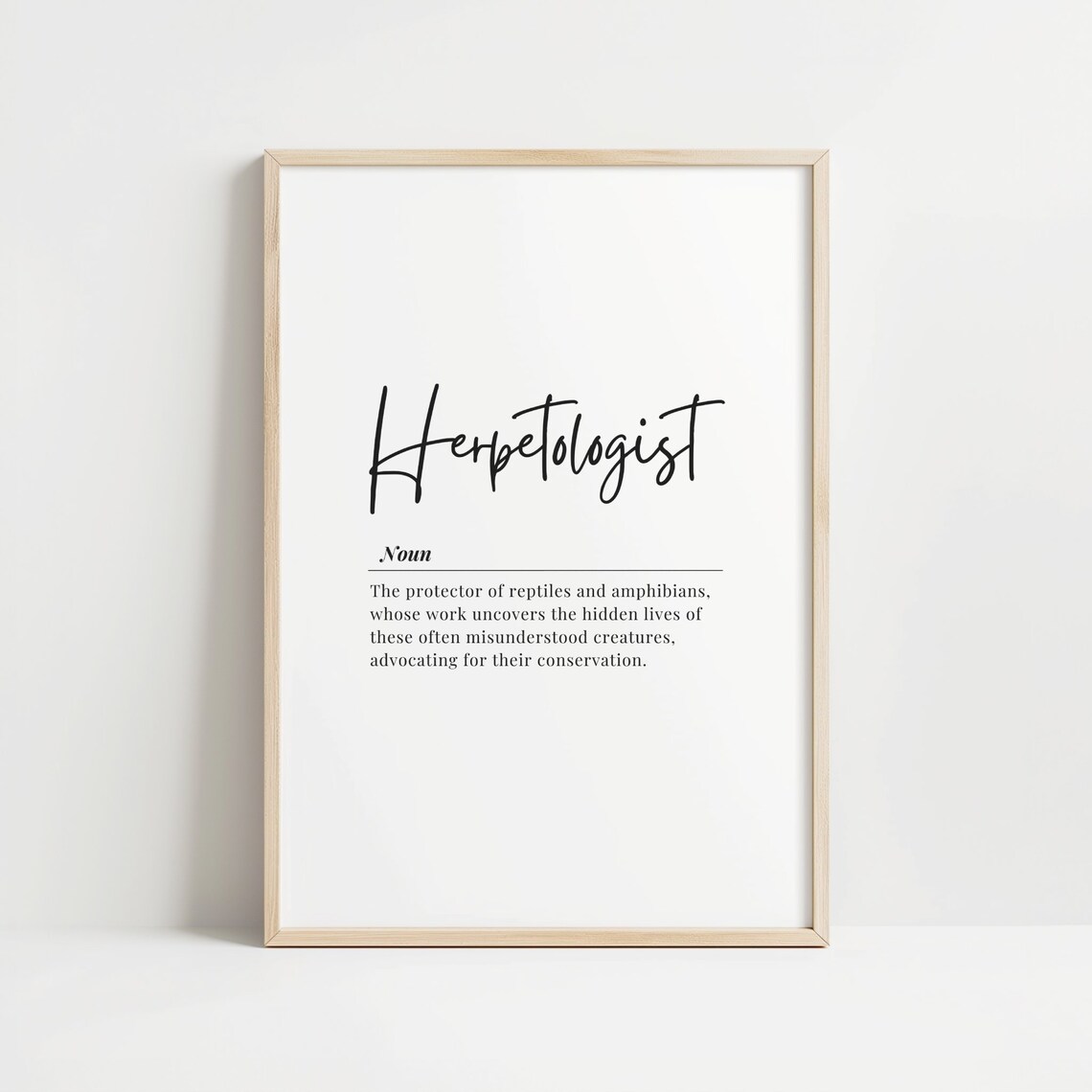 Herpetologist Definition Nature Science Art Print
