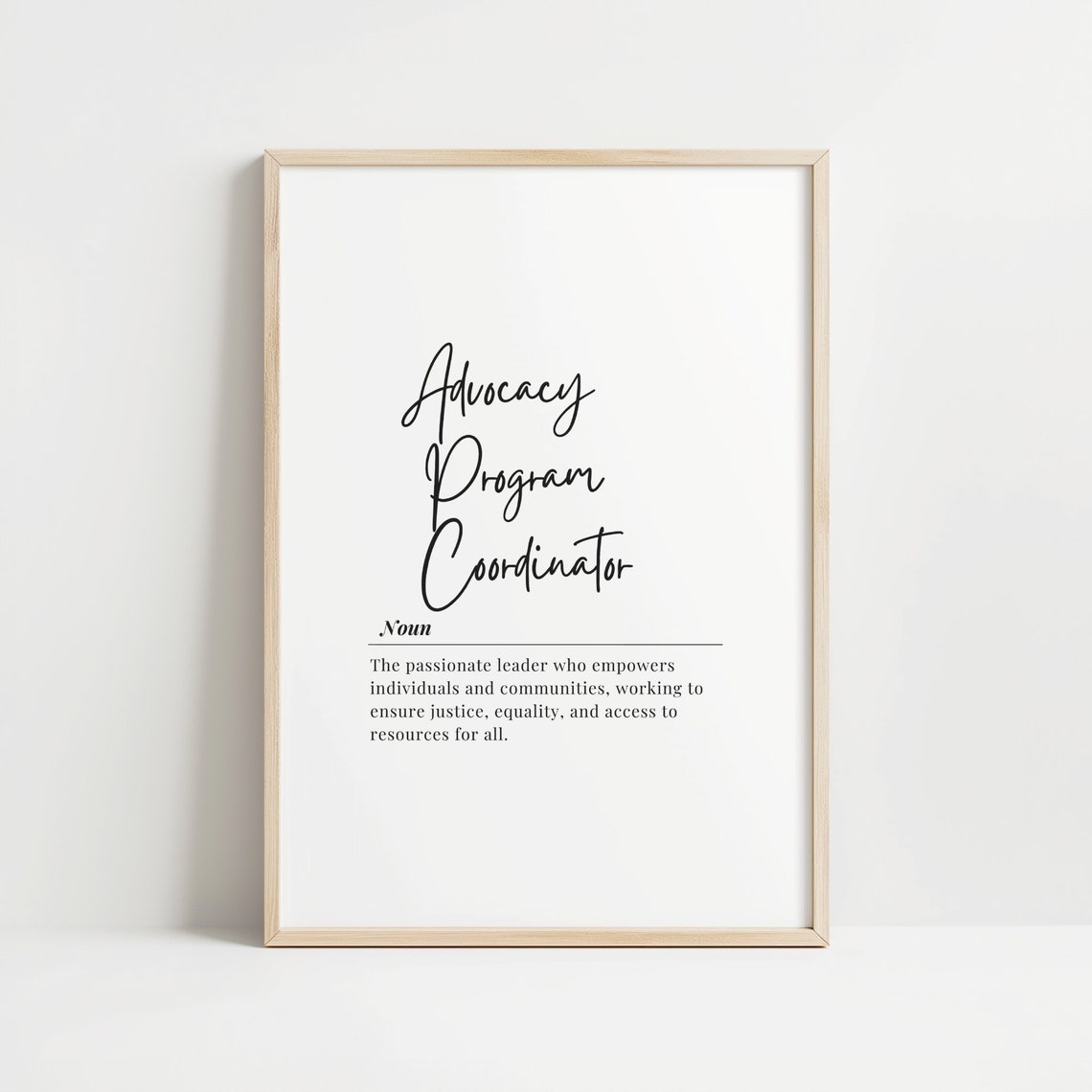 Advocacy Program Coordinator Noun Definition Appreciation Poster