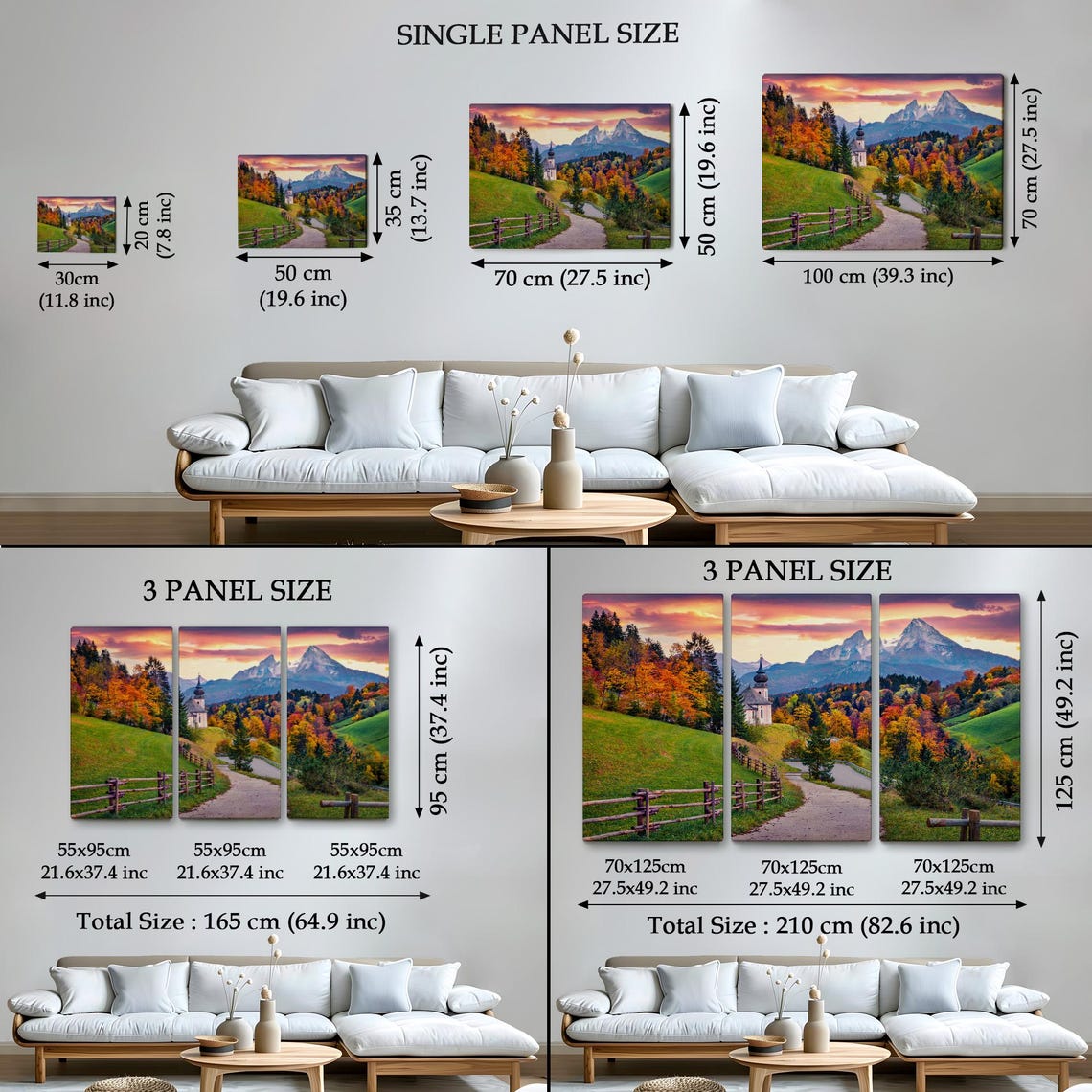 Maria Gern Church Watzmann Alps Autumn Sunset Bavaria Travel Poster - Image 4