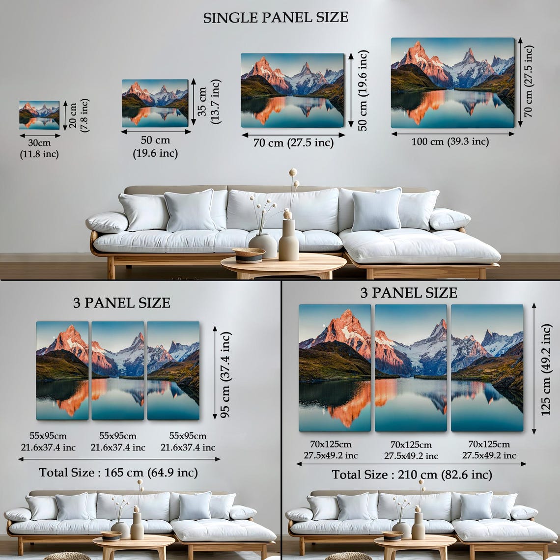 Bachalpsee Lake Swiss Alps Sunrise Mirror Reflection Peaks Poster - Image 4