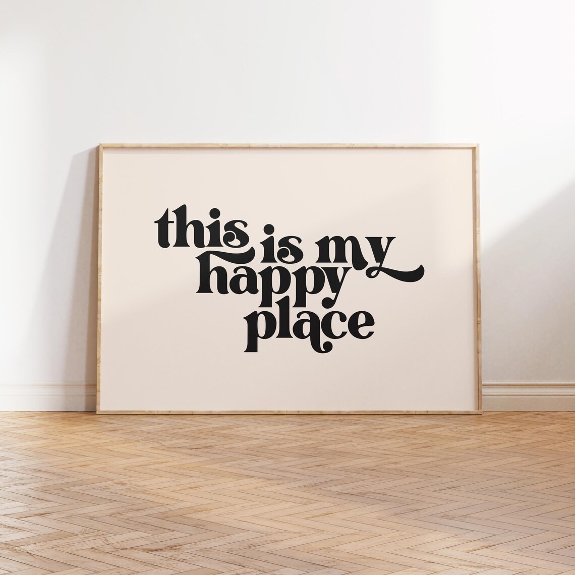 This Is My Happy Place Quote Art Print, Typography - Image 4