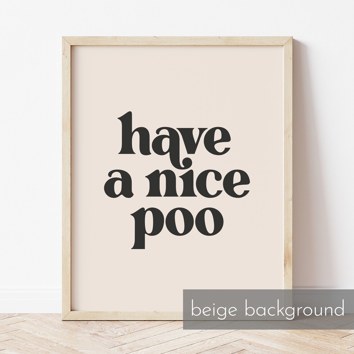 Have a Nice Poo Cheeky Funny Black Typography Bathroom Poster - Image 2