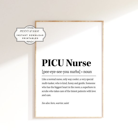 Picu Nurse Definition Pediatric Nurse Gift Nurse Gifts Gift For Nurse Student Nurse Gift Icu Nurse Graduation Thank You Nurse