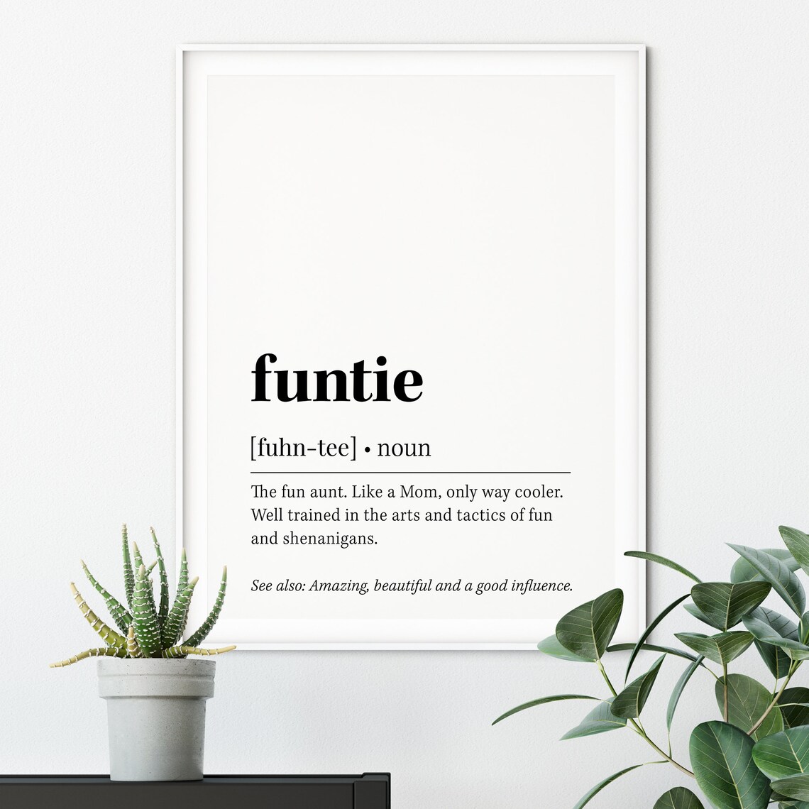Funtie Definition Quote Art Print, Gift for Aunt - Image 2
