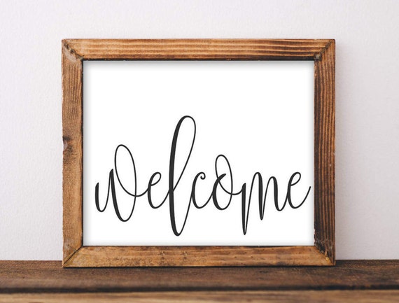 Welcome Rustic Farmhouse Quote Art Print