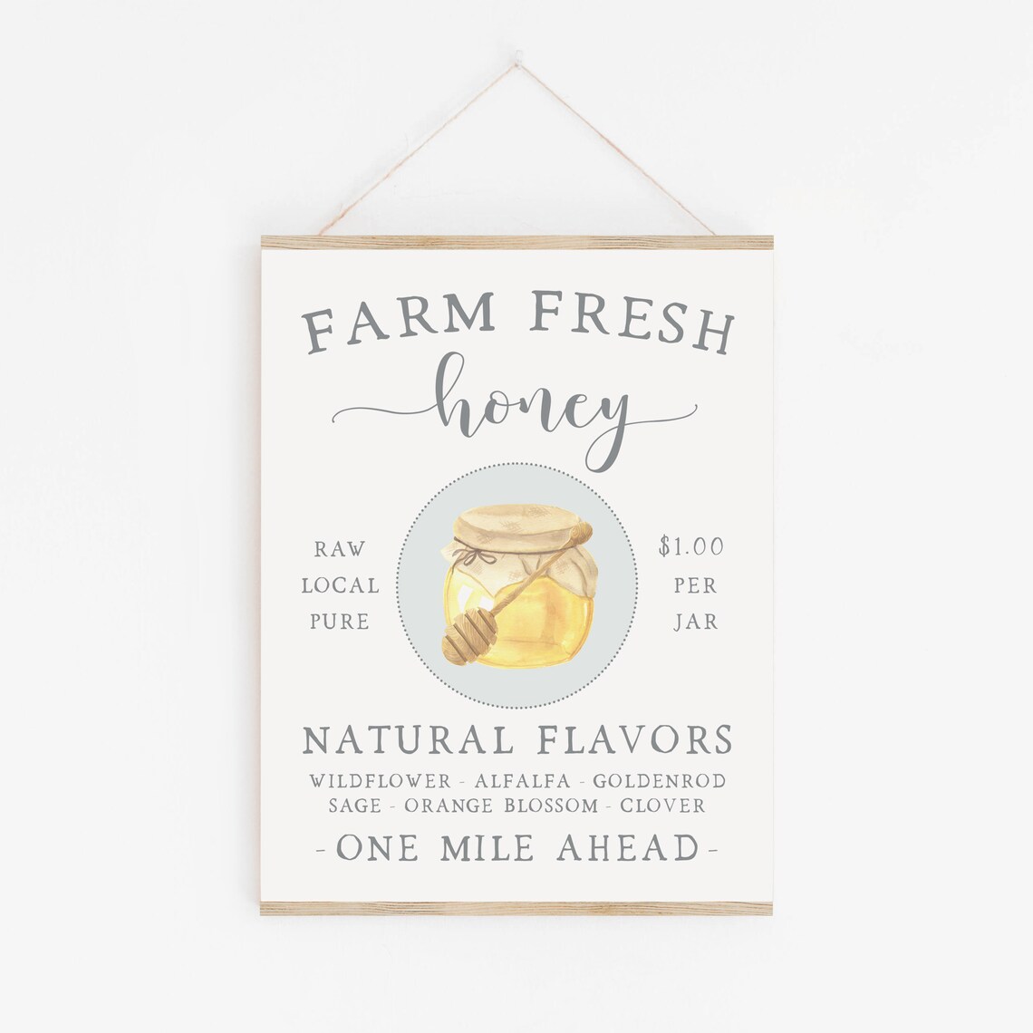 Farm Fresh Honey Summer Farmhouse Kitchen Art Print - Image 4