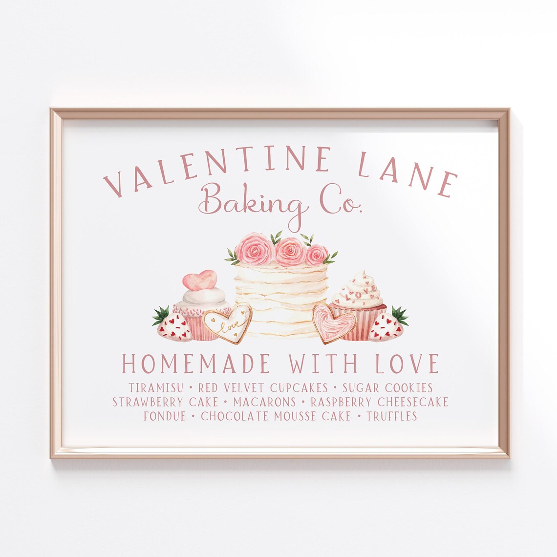 Valentine's Day Bakery Dessert Bar Sign Art Print - Image 2