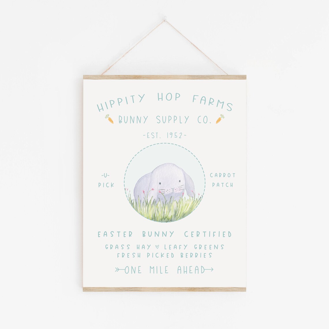 Easter Spring Decor, Bunny Art Print - Image 3