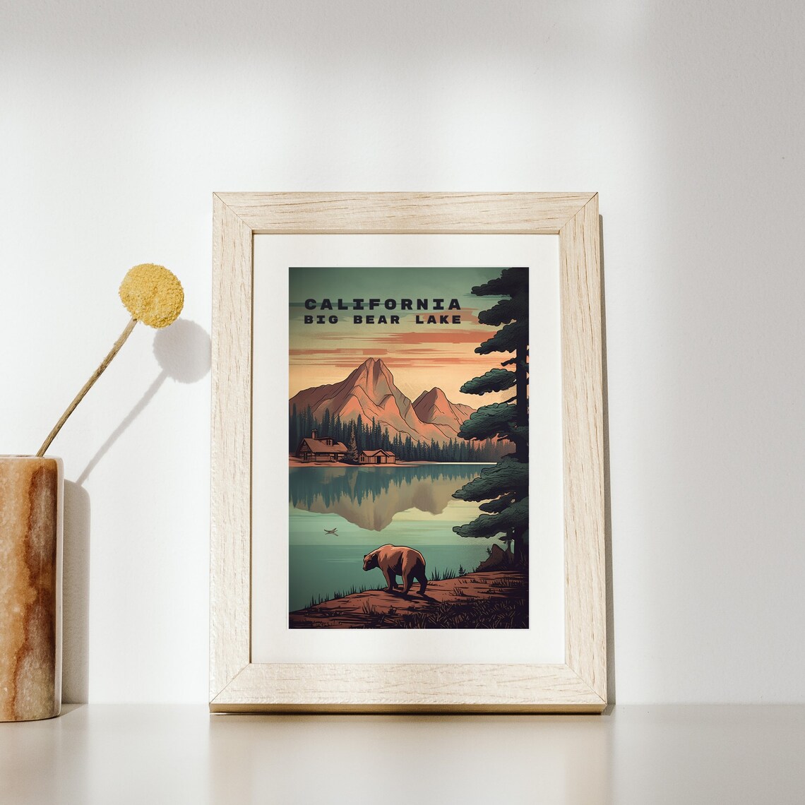 Big Bear Lake Travel Poster, Living Room Decor - Image 2