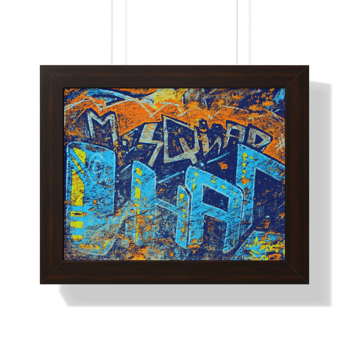 Urban Vibe Framed Poster Graffiti Art Wall Decor Hippy Wall Art Bold Colorful Print Cool Gift For Art Lovers Hip Hop Culture Gift - Image 2