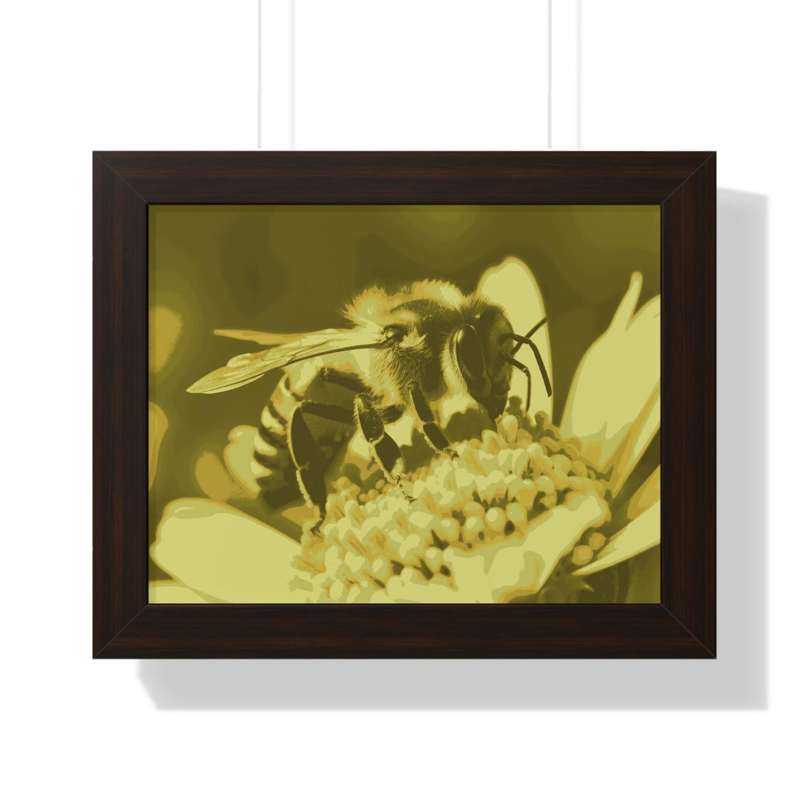 Framed Bee In Flower Print Botanical Art Nature Decor Eco Friendly Gift Insect Lover Art Home Office Decor Spring Gift Mothers Day