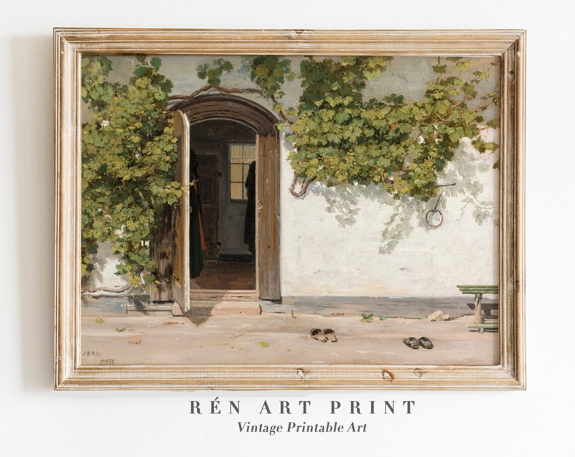 Vintage Mediterranean Summer Painting Art Print