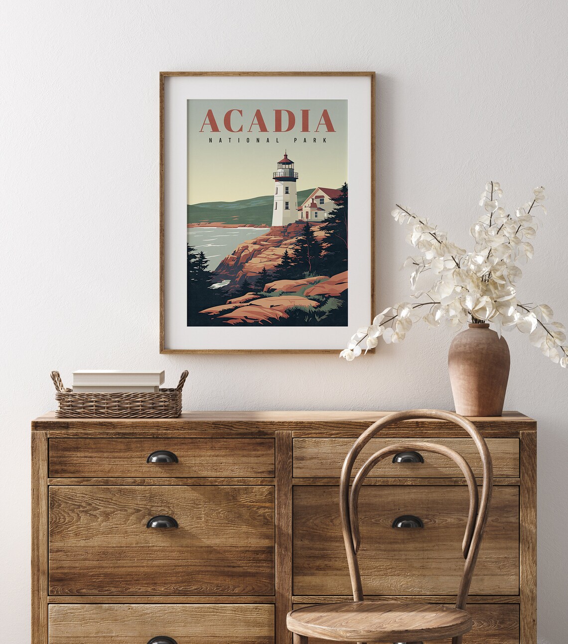 Acadia National Park Lighthouse, Maine Travel Poster - Image 3