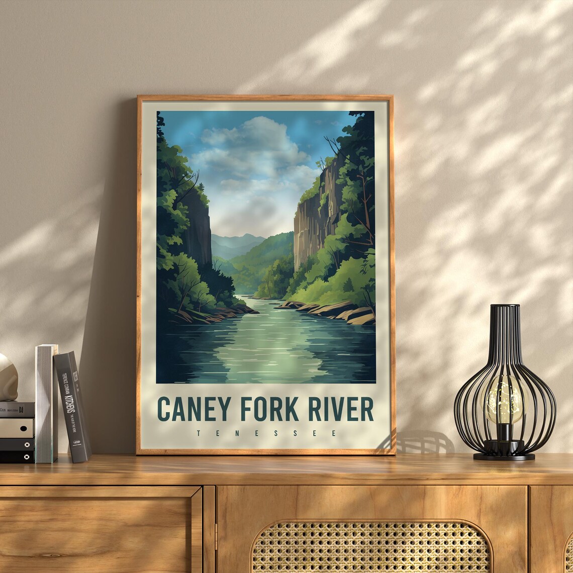 Caney Fork River Tennessee Travel Poster, River Decor