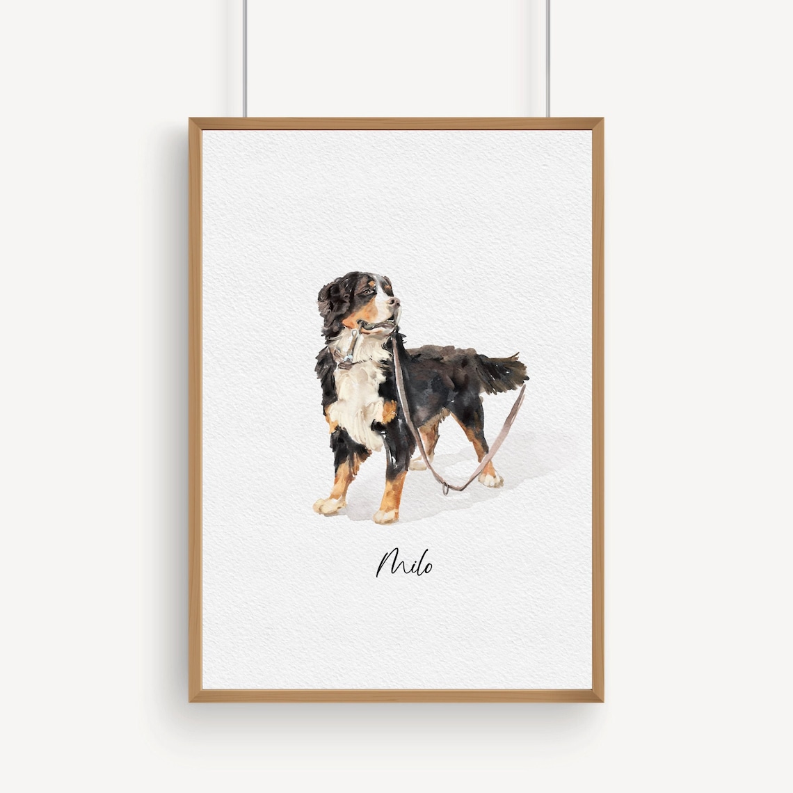 Custom Pet Portrait From Photo, Dog Memorial Print