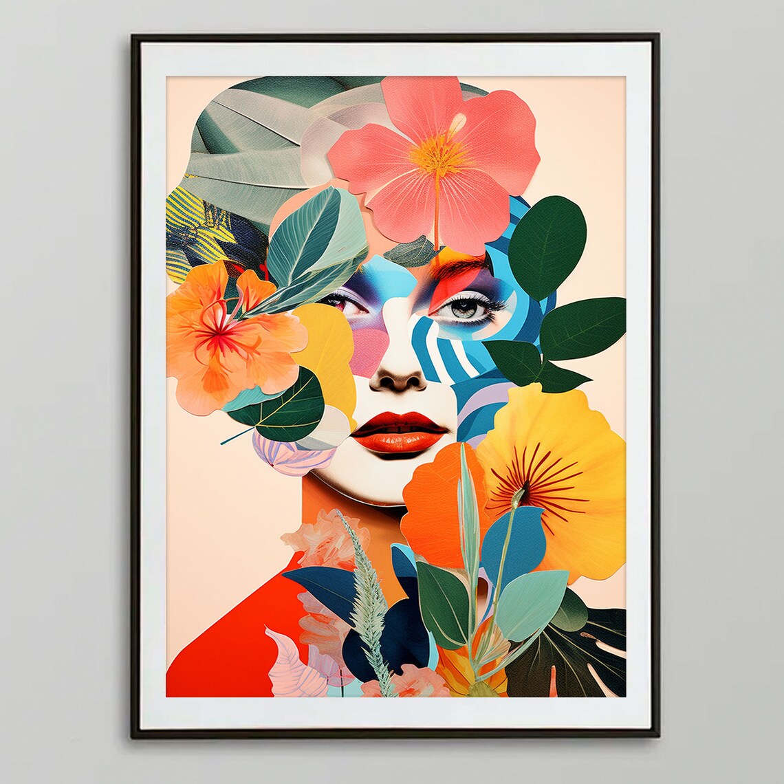 Botanical Elegance Poster Print, Boho Botanical Art