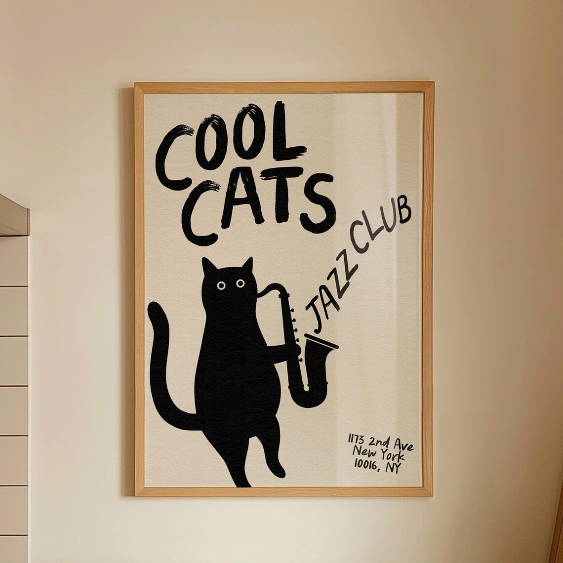 Cool Cats Jazz Club, Vintage Music Poster