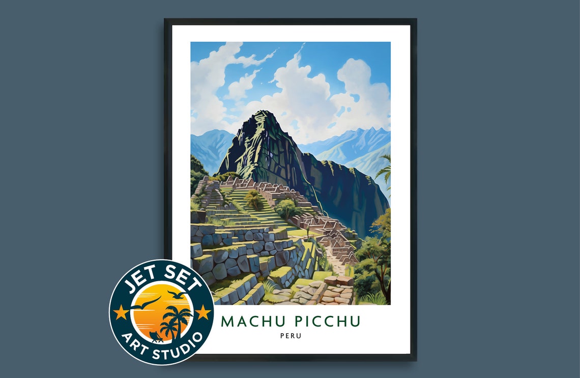 Machu Picchu Peru Travel Print Poster Wall Art Framed Unframed Canvas Gift