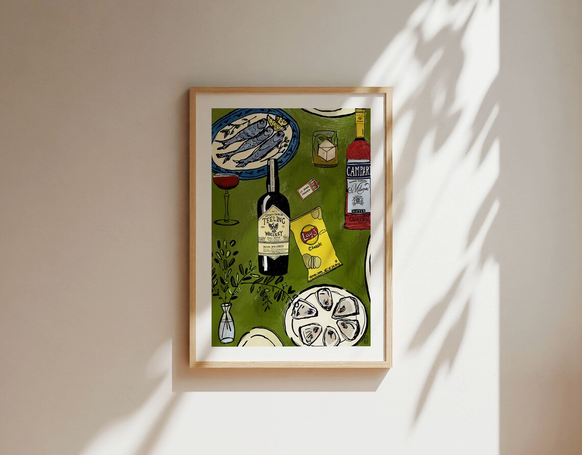 Chips and Whiskey by Pascale Berkowitz, Line Art Print - Image 3