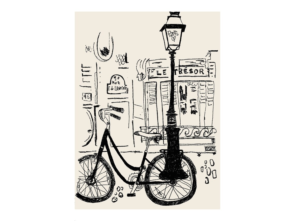 Le Tresor Paris Minimalist Travel Poster, French Art - Image 3