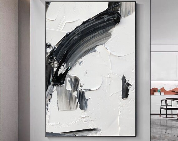 Black And White Abstract Art Black Textured Wall Art Black And White Painting Black And White Wall Art Black And White 3d Textured Wall Art
