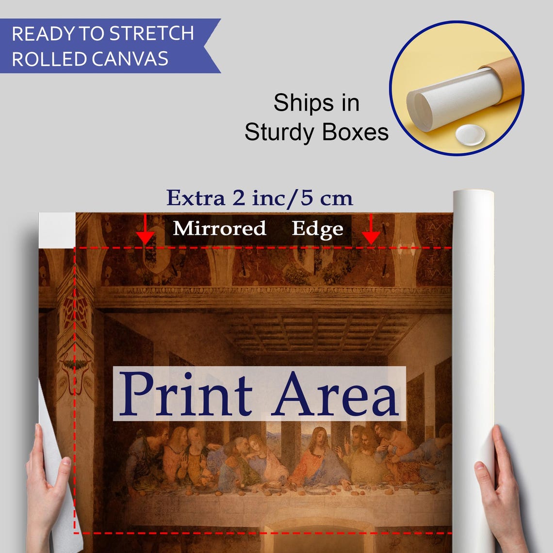 Leonardo da Vinci The Last Supper Mural Classic Renaissance Art Poster - Image 4