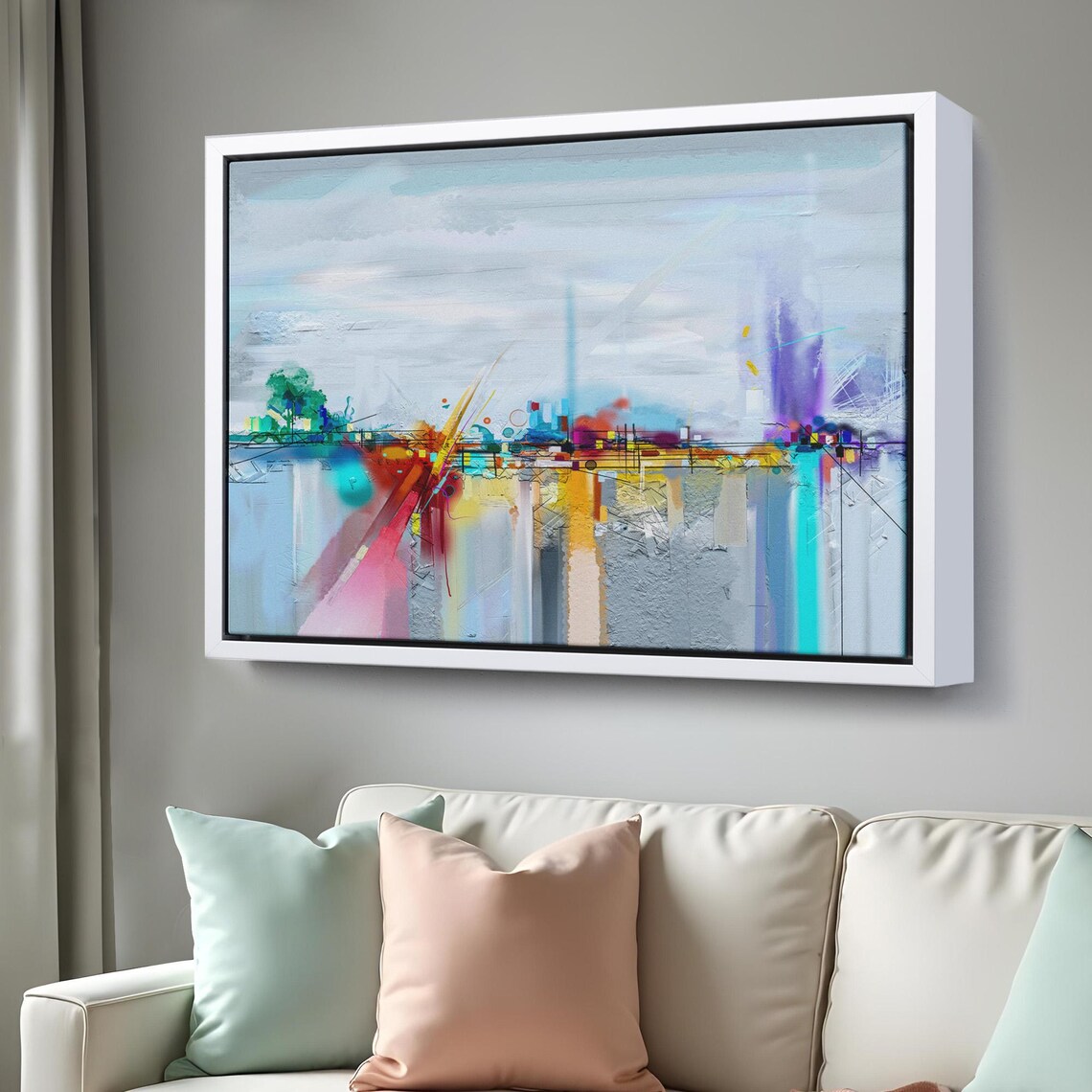Brush Stroke Abstract Oil Painting Style Decorative Wall Art Abstract Wall Art Framed Wall Art Large Wall Art - Image 3