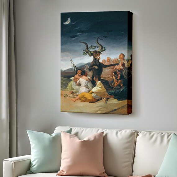 Goya Witches Sabbath Goat Devil Night Classic Dark Romanticism Wall Art