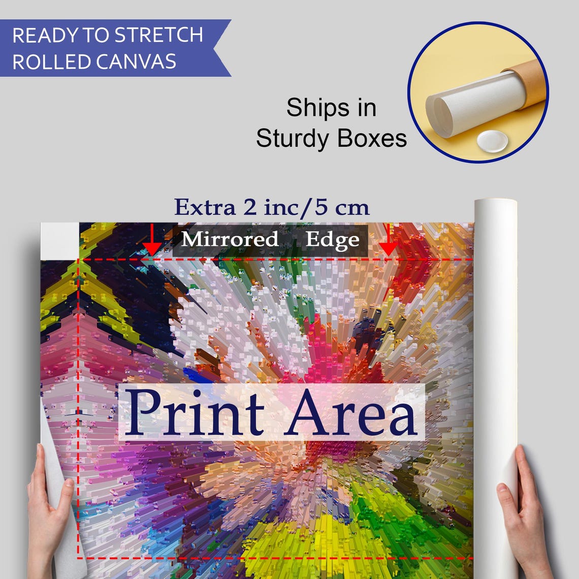 Abstract Colorful Explosion Brushstroke Burst 3D Digital Art Poster - Image 4