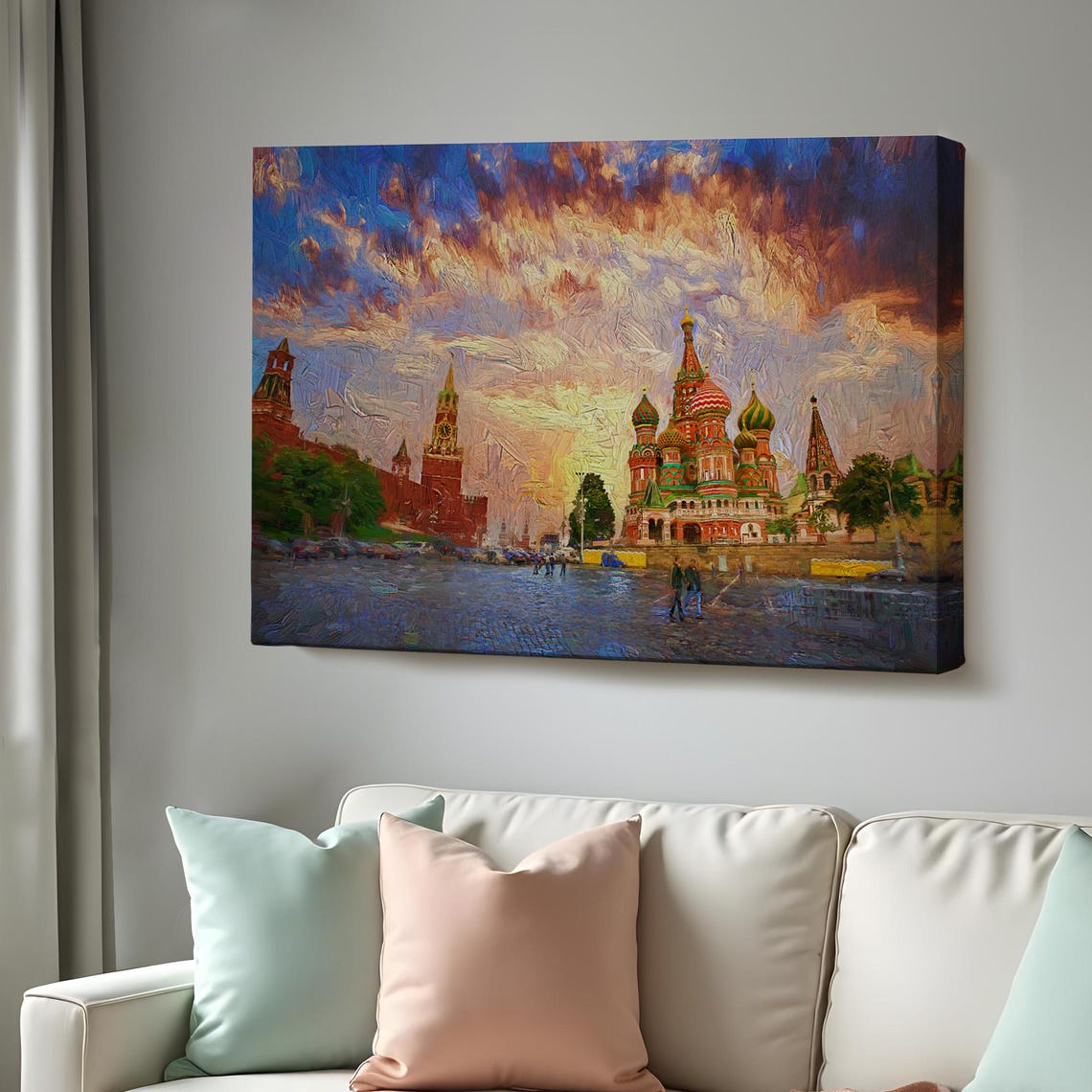 Basil Cathedral In Red Square Art Print