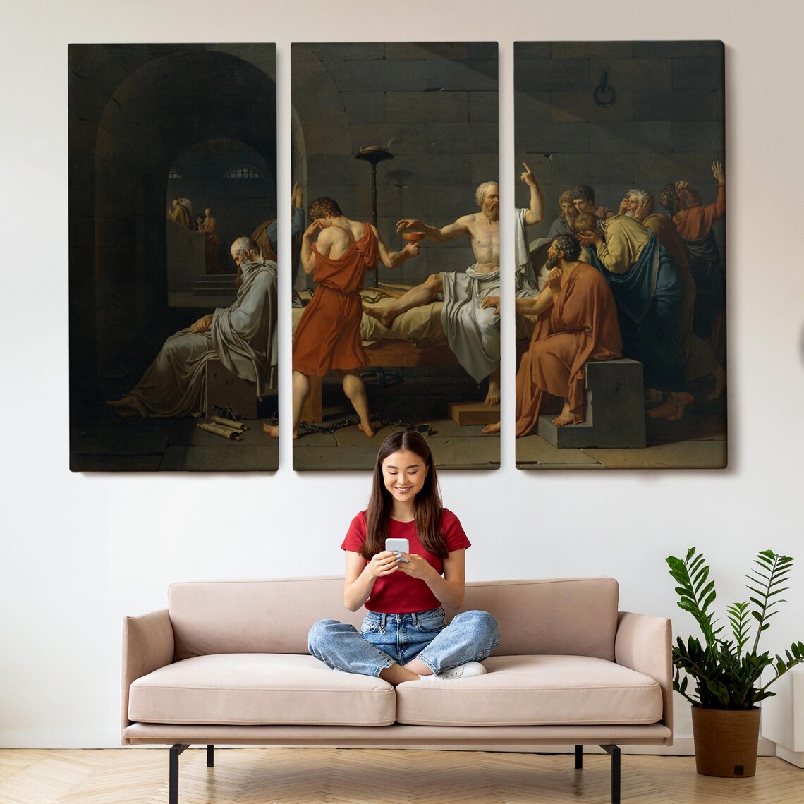 Socrates Drinking Hemlock, Modern Wall Art - Image 2