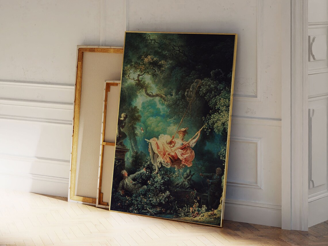 Jean-Honoré Fragonard The Swing Rococo Garden Romance Painting Poster - Image 2