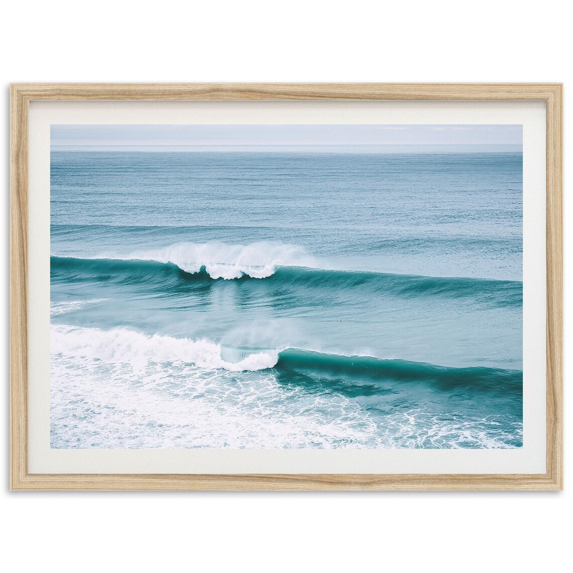 Ocean Waves Surf Art Print, Coastal Wall Decor