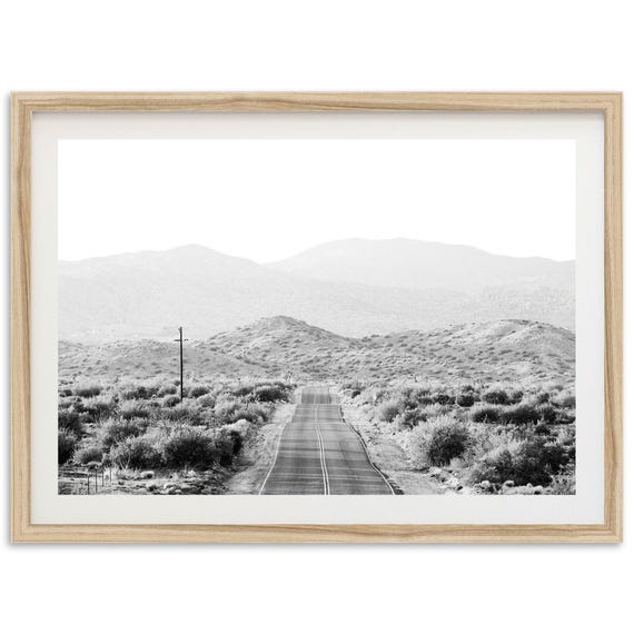 Joshua Tree Black And White Travel Poster, Landscape