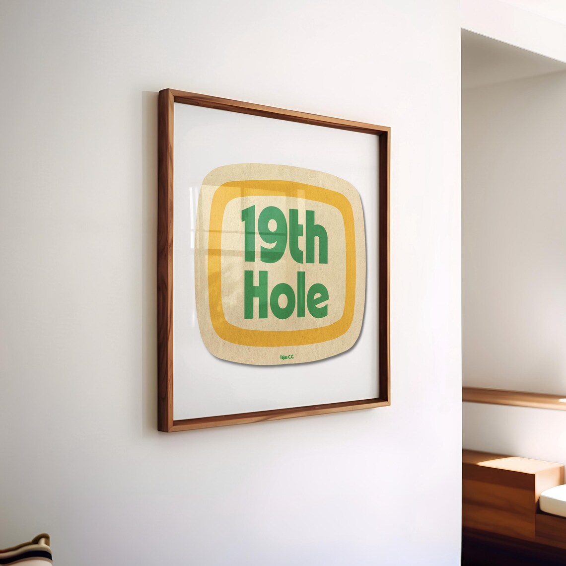 19th Hole Golf Art Print, Game Room Bar Decor - Image 2