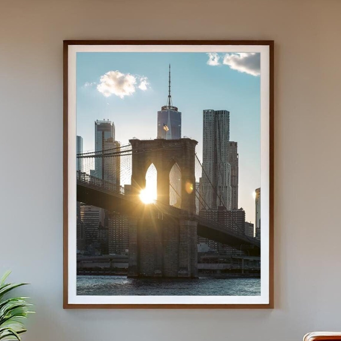 Brooklyn Bridge & Freedom Tower, NYC Skyline Art Print - Image 3