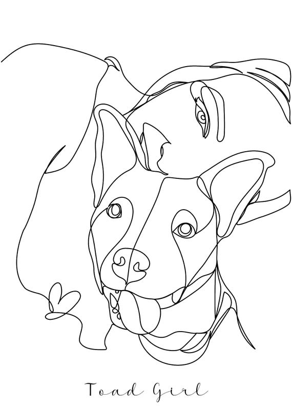 Minimalist Single Continuous Line Drawing of a Womans Face Poster