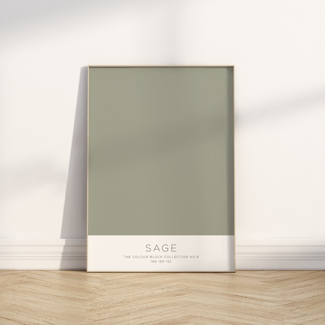 Sage Colour Block Poster The Colour Block Collection No 9 Art Design - Image 3
