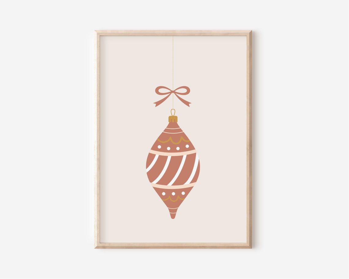 Terracotta Christmas Bauble Boho Ornament Holiday Decor Poster - Image 2