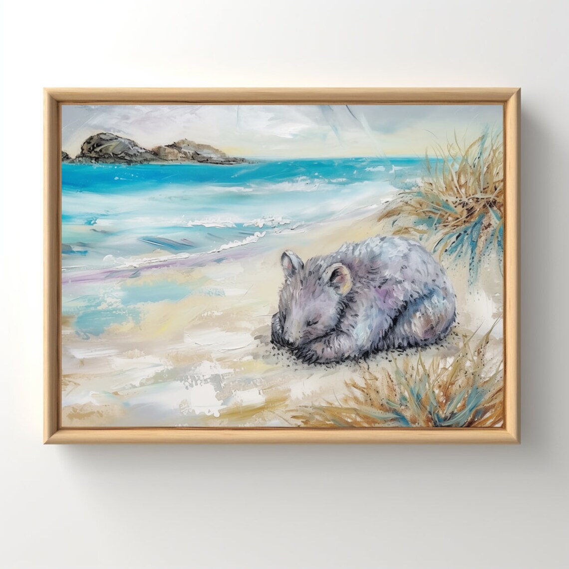 Wombat At Wilsons Promontory Vintage Travel Poster