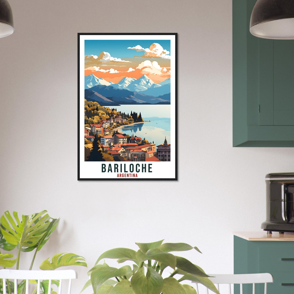 Bariloche Travel Print Wall Art Bariloche Argentina City Landscape Artwork Bariloche Art Gifts Bariloche Travel Poster Argentinian Art Lover - Image 3