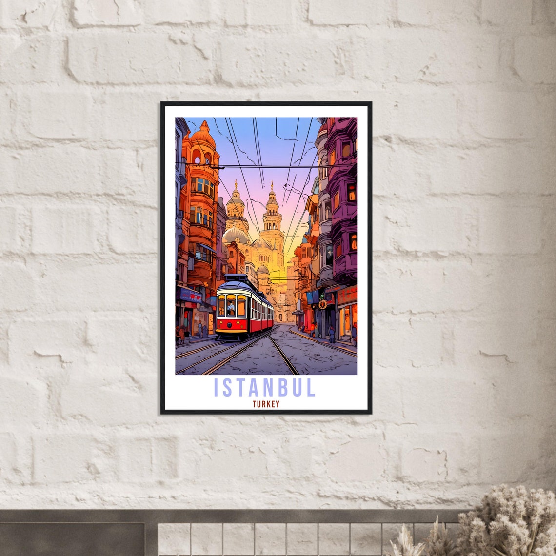 Istanbul Travel Poster Vintage Style Street Art Istanbul Print Turkey Travel Art Istanbul Gift City Wall Hanging Turkish Home Decor - Image 3