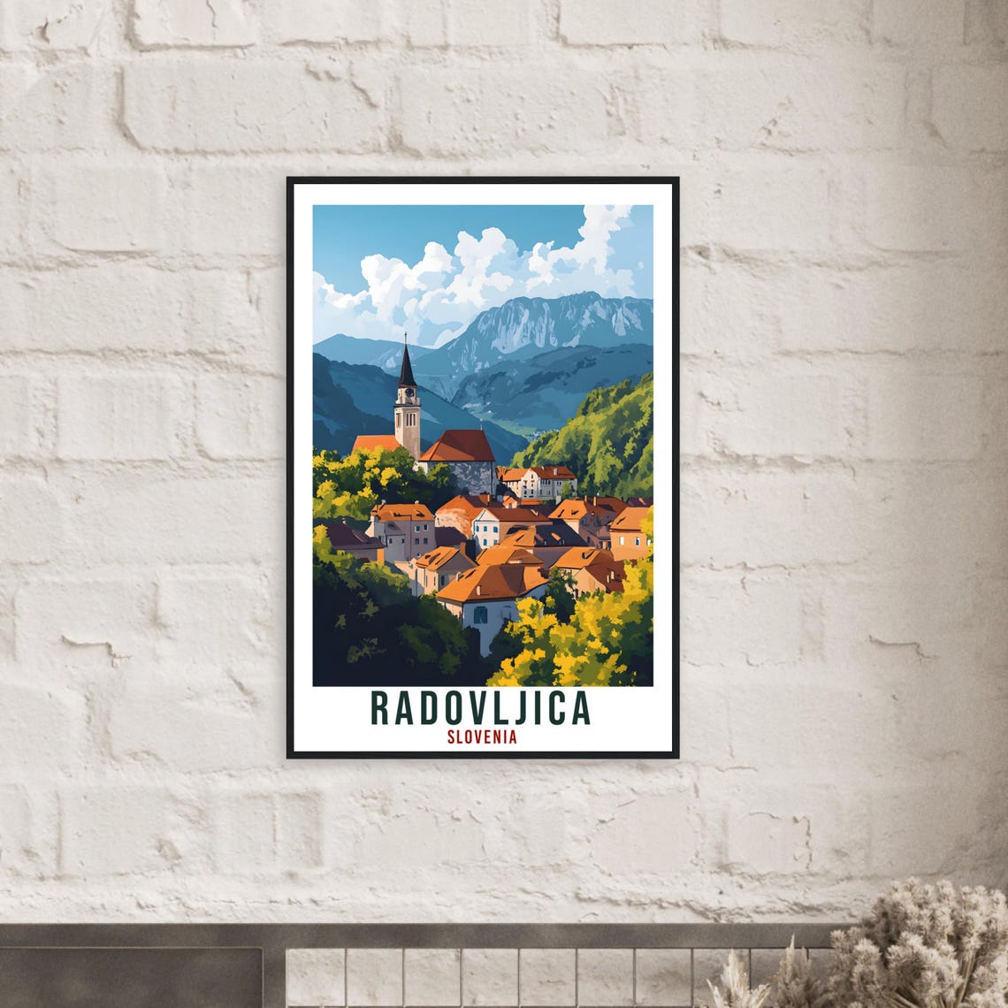Radovljica Travel Print Slovenia Decor Radovljica Wall Art Gift Wall Hanging Art Lover Slovenia Artwork Travel Poster Slovenia Travel Art - Image 2