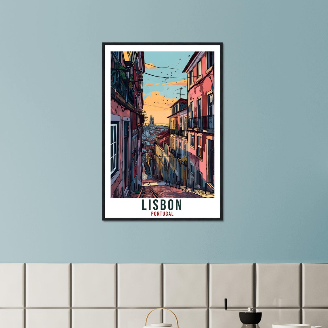 Lisbon Travel Print Wall Art Lisbon Portugal Wall Hanging Artwork Lisbon Art Gifts Lisbontravel Poster Portugal Home Decor Art Lovers Gift - Image 3