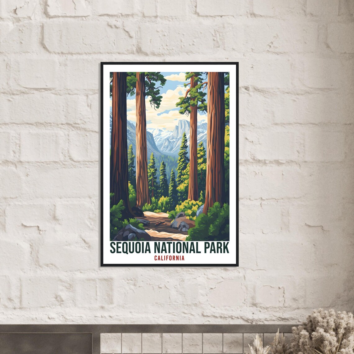 Sequoia National Park California Usa Travel Print Wall Art Wall Hanging Home Dcor Sequoia Park Gift Travel Art Usa Artwork Travel Poster - Image 2