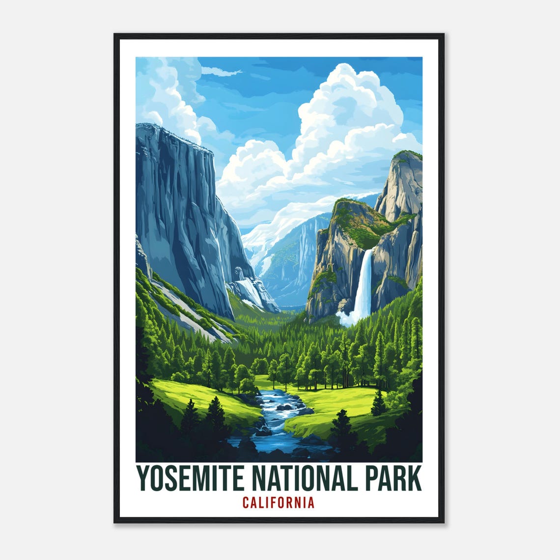 Yosemite National Park California Usa Travel Print Wall Art Wall Hanging Home Dcor Yosemite Park Gift Travel Art Usa Artwork Travel Poster - Image 4