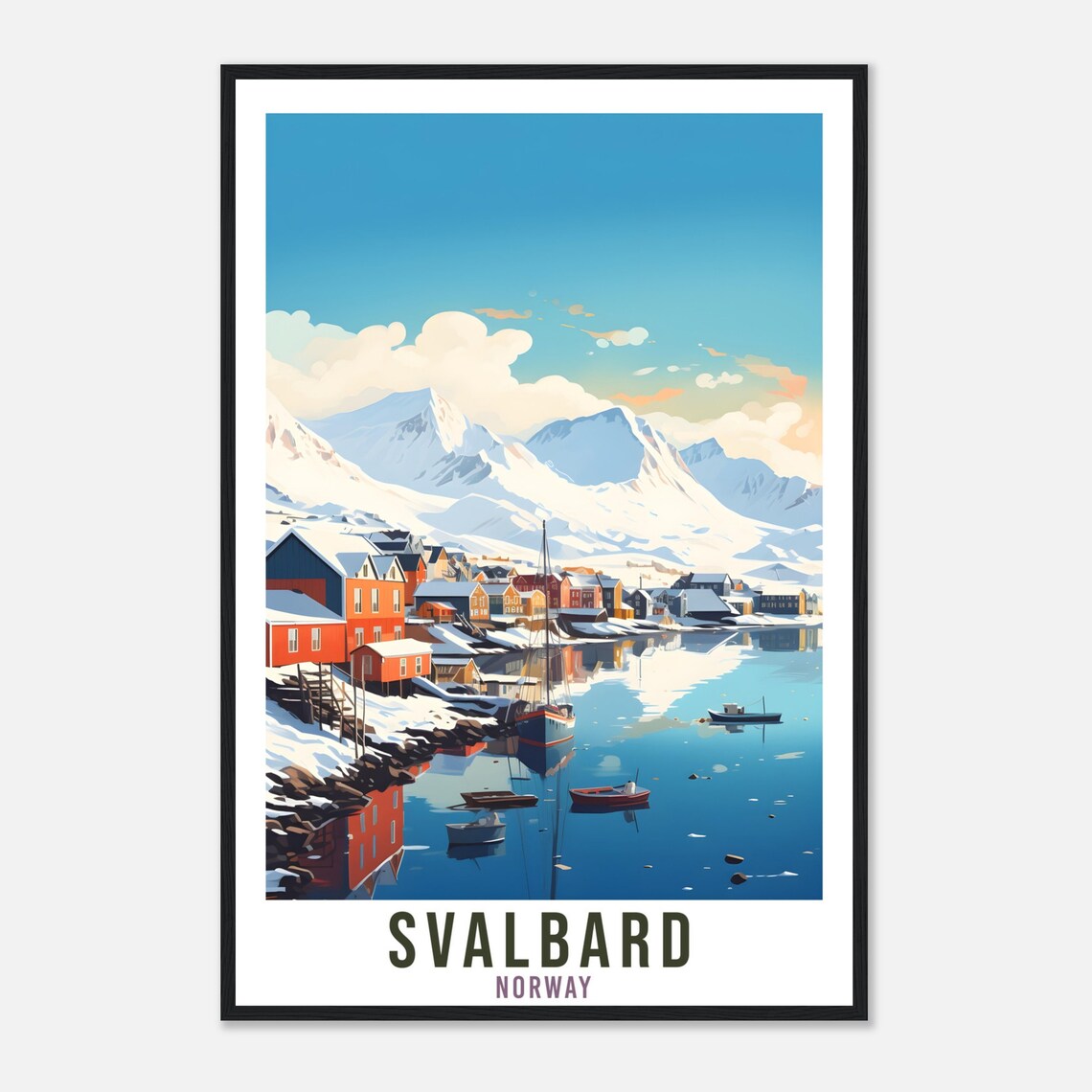 Svalbard Norway Travel Poster, Arctic Wall Art - Image 4